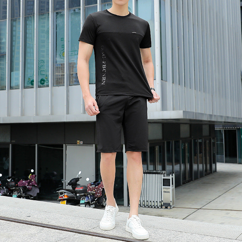 Herren-Sommer-Trainingsanzug mit Kurzarmshirt & Shorts
