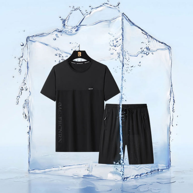 Herren-Sommer-Trainingsanzug mit Kurzarmshirt & Shorts
