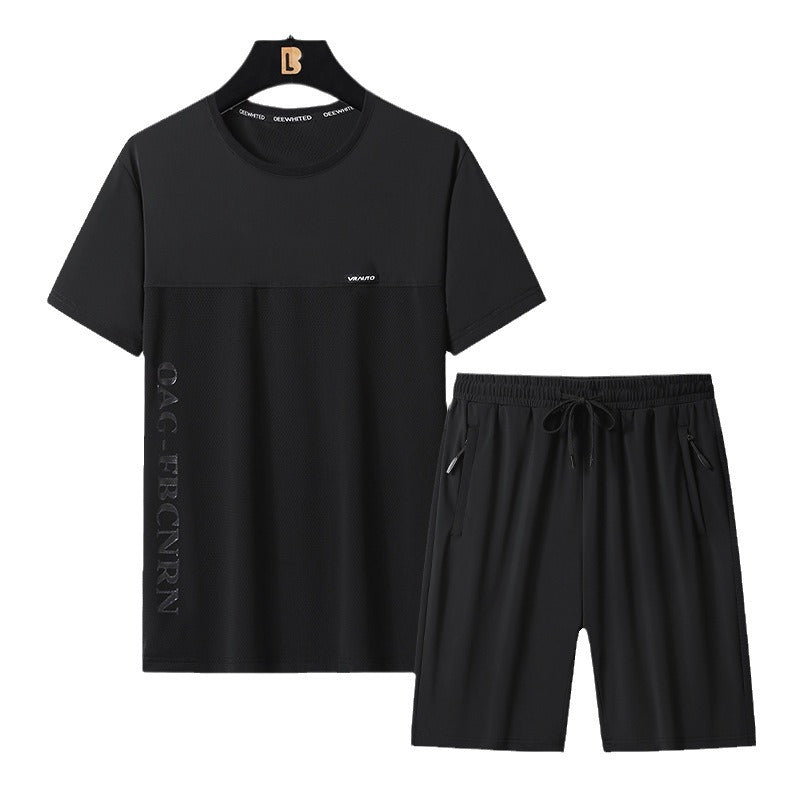 Herren-Sommer-Trainingsanzug mit Kurzarmshirt & Shorts