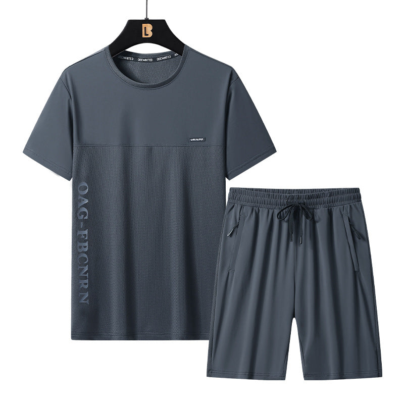 Herren-Sommer-Trainingsanzug mit Kurzarmshirt & Shorts
