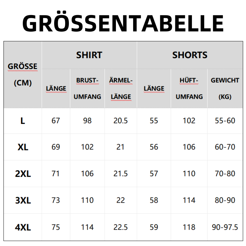 Herren-Sommer-Trainingsanzug mit Kurzarmshirt & Shorts