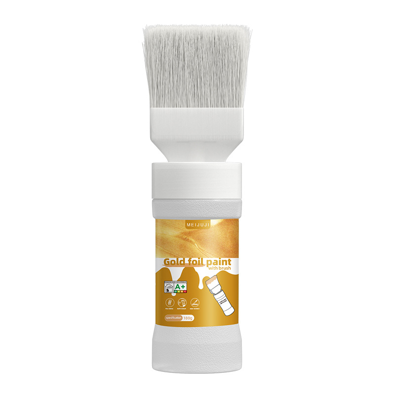 WASSERBASIERTE METALLIC-SILBER-FARBE MIT INTEGRIERTEM PINZEL