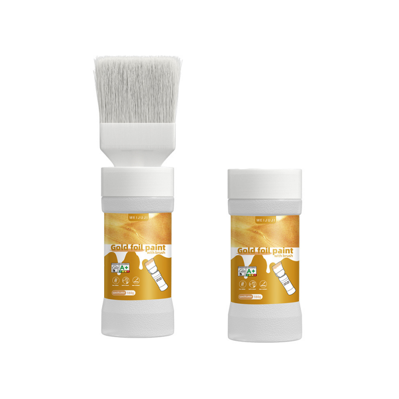 WASSERBASIERTE METALLIC-SILBER-FARBE MIT INTEGRIERTEM PINZEL