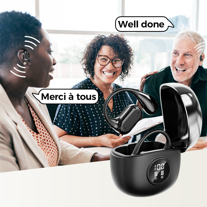 🎁Letzter Tag Aktion 49% Rabatt🎁TDas beste Geschenk von allen-AI Translation Wireless OWS Bluetooth5.4 Kopfhörer (Fit für iOS & Android)