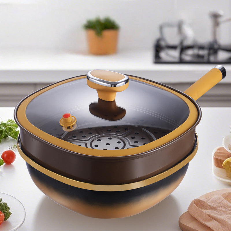 ⏳Zeitlich begrenztes Angebot⏰ 12 Zoll (30 cm) Titanium Anti-Haft-Topf mit Deckel