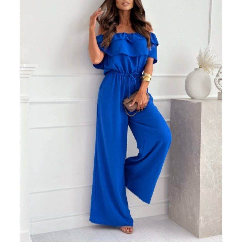 🌺Schulterfreier Rüschen-Jumpsuit für Damen🍑