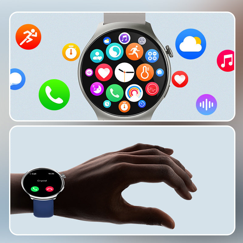 🔥Multifunktionale runde Sport-Smartwatch