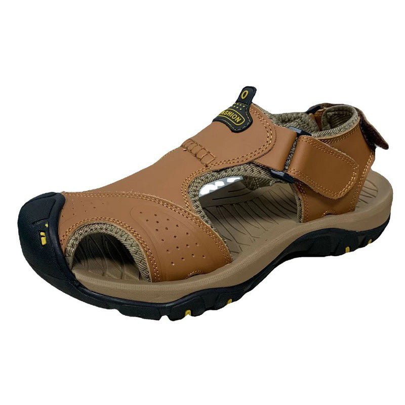 Lässige Sommersandalen mit geschlossener Zehenpartie und Klettverschluss für Herren
