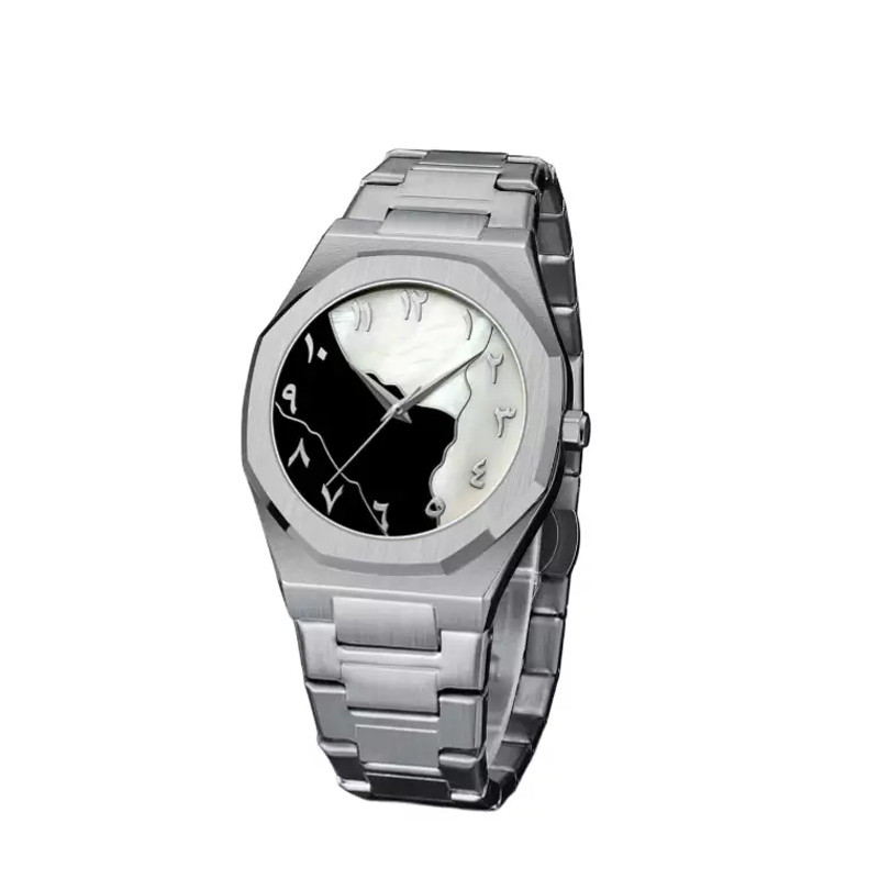 đâModische, vielseitige Herrenuhr mit Stahlarmband