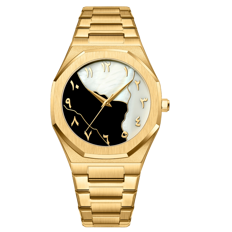 đâModische, vielseitige Herrenuhr mit Stahlarmband