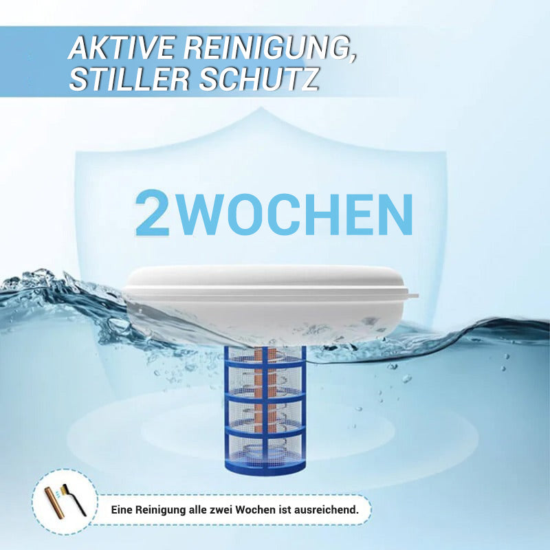 Kristallklarer Pool ā ohne Chemie, mit Solarenergie! šSOLARBETRIEBENER SCHWIMMENDER POOL-IONISATOR