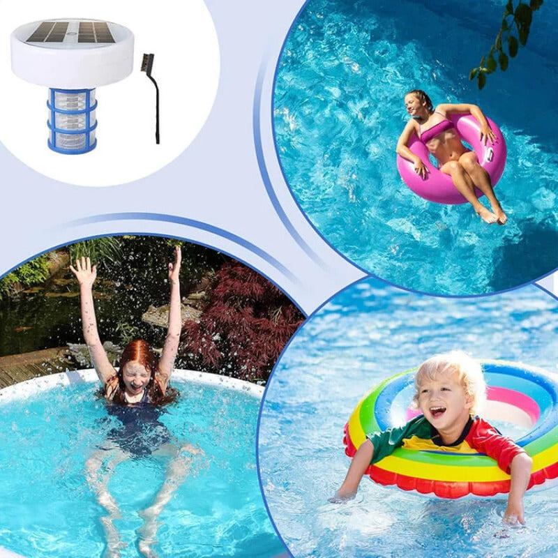 Kristallklarer Pool ā ohne Chemie, mit Solarenergie! šSOLARBETRIEBENER SCHWIMMENDER POOL-IONISATOR