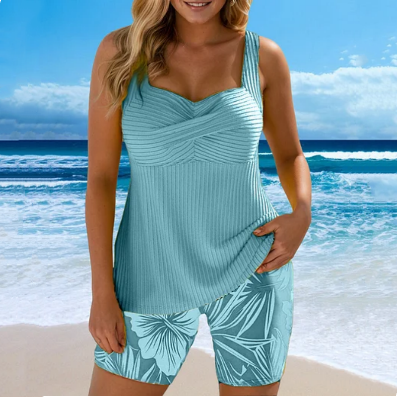 ⏳Befristetes Sonderangebot⏰Bedrucktes zweiteiliges Strand-Set für Damen👙