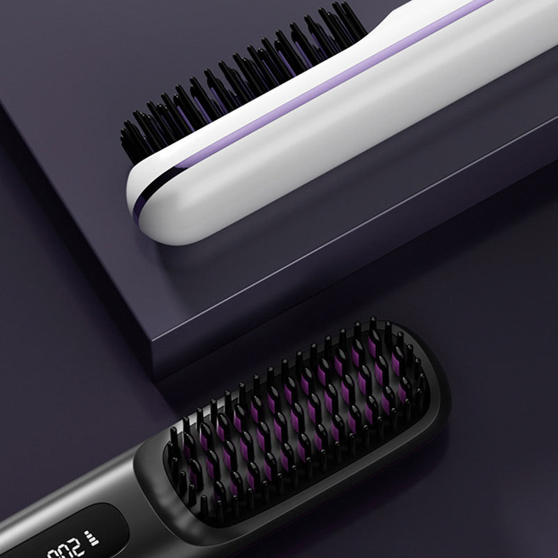 ✨50 % Rabatt🌸Kabelloser beheizbarer Keramikkamm zum Glätten der Haare