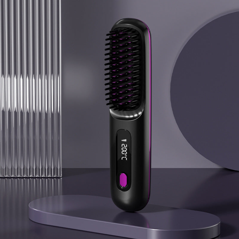 ✨50 % Rabatt🌸Kabelloser beheizbarer Keramikkamm zum Glätten der Haare