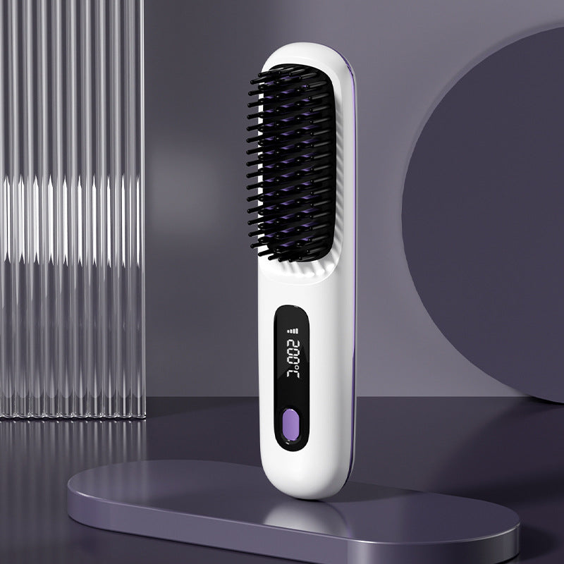 ✨50 % Rabatt🌸Kabelloser beheizbarer Keramikkamm zum Glätten der Haare
