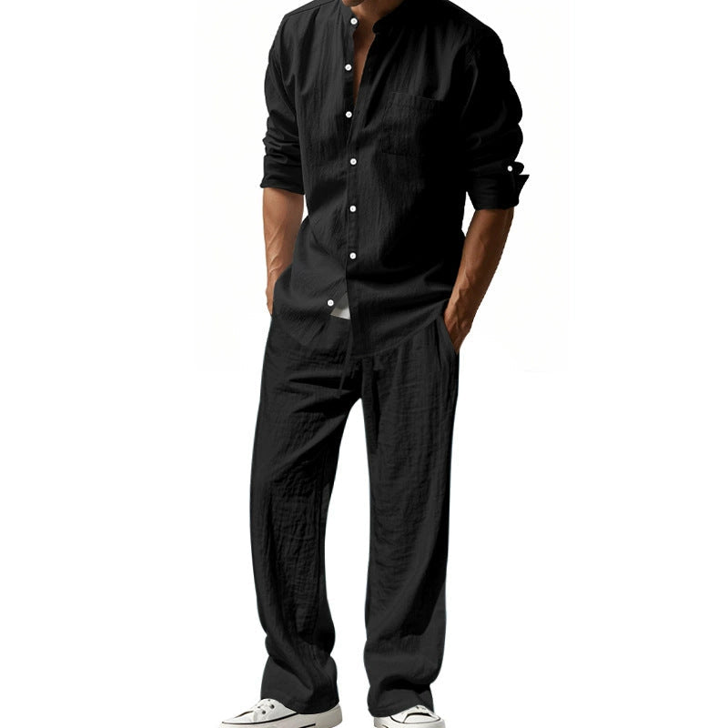 🔥Lässiges, atmungsaktives Herren-Set aus Hemd und Hose