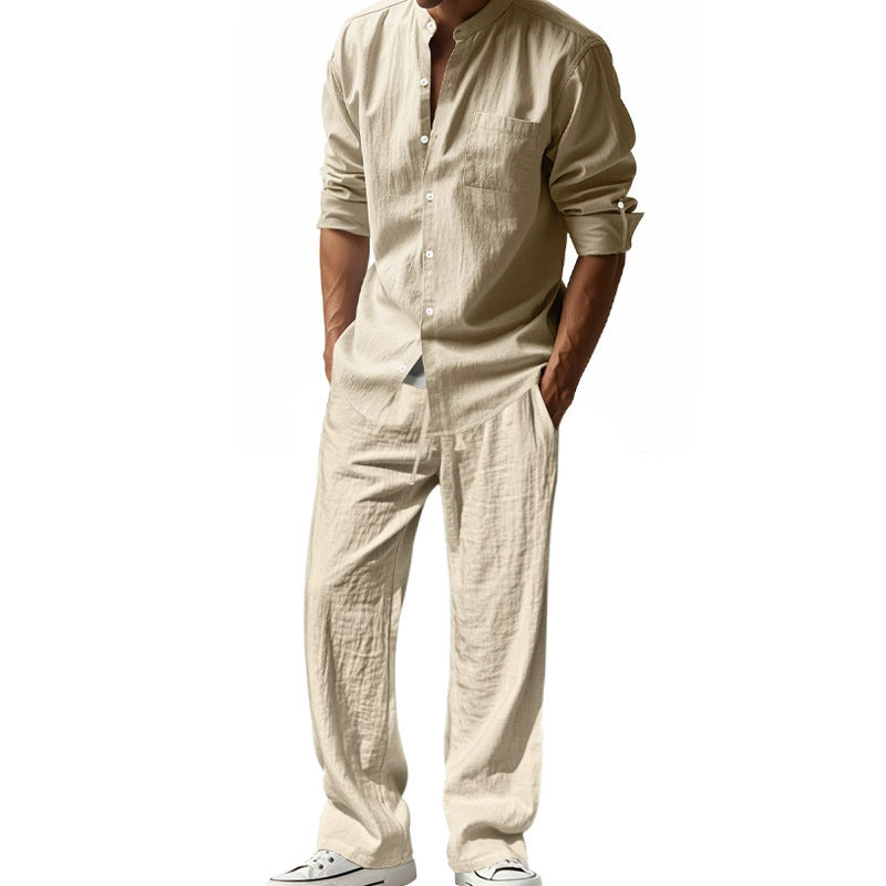 🔥Lässiges, atmungsaktives Herren-Set aus Hemd und Hose