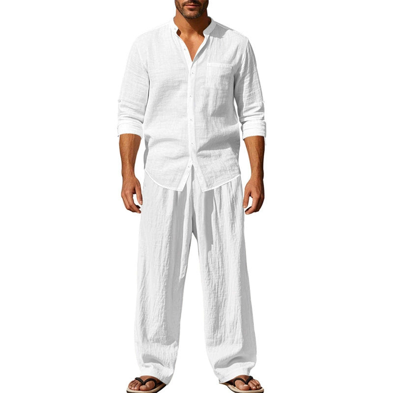 🔥Lässiges, atmungsaktives Herren-Set aus Hemd und Hose