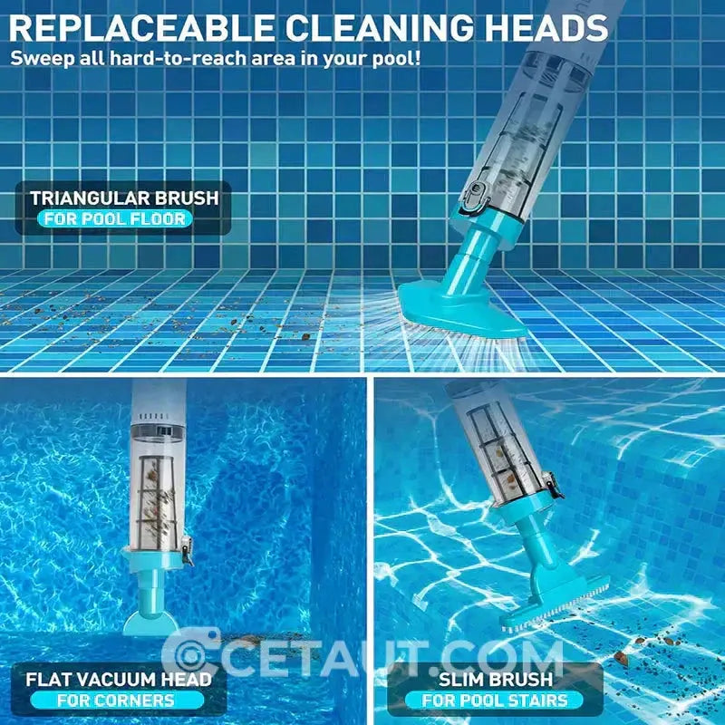 ✨3-in-1 Kabelloser Poolstaubsauger – Leicht, leise & effizient für kristallklares Wasser ✨