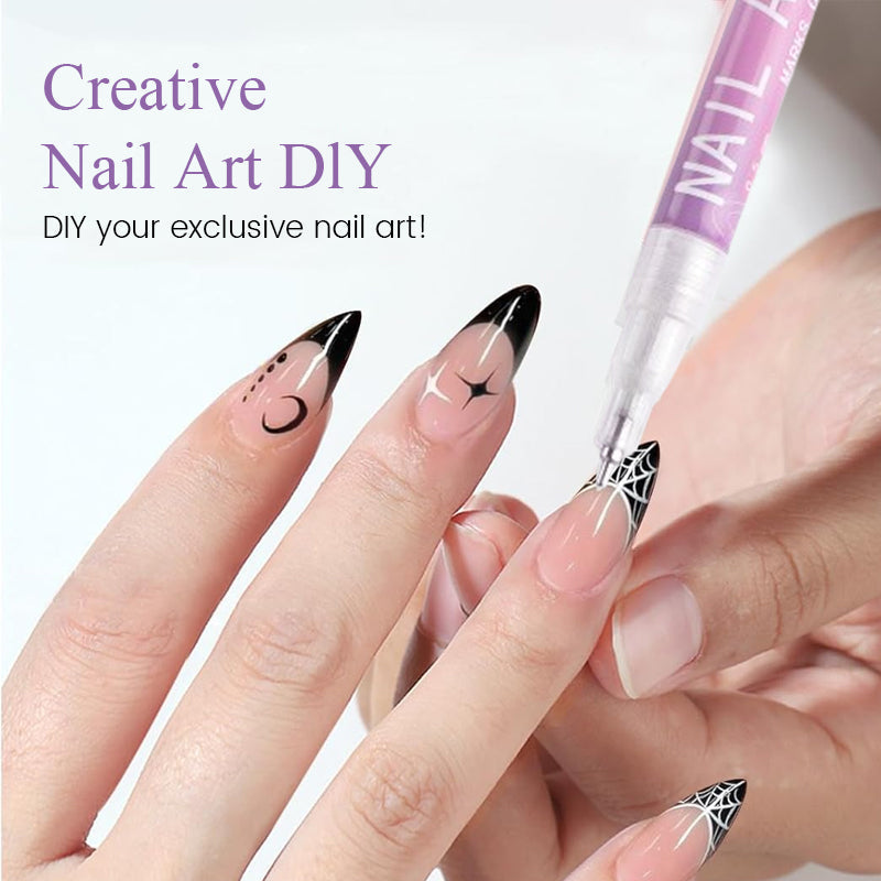 🎁Heißer Verkauf – 50 % Rabatt!✨ 12 Farben Nagelkunst-Stifte-Set für kreative Designs 💅🎨