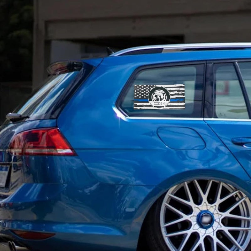 5PCS Thin Blue Line Sticker - Code 4