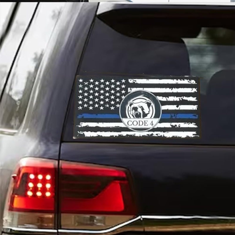 5PCS Thin Blue Line Sticker - Code 4