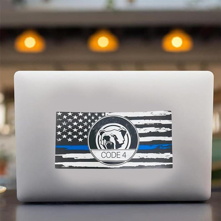 5PCS Thin Blue Line Sticker - Code 4