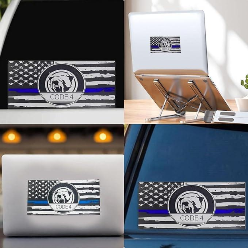 5PCS Thin Blue Line Sticker - Code 4