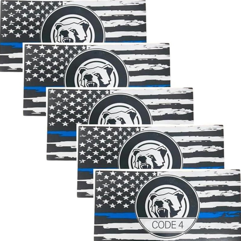 5PCS Thin Blue Line Sticker - Code 4