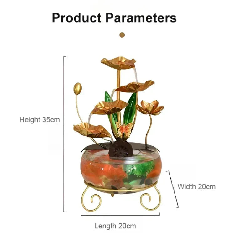 Luxuriöses kreatives Lotus-Fischglas-Ornament