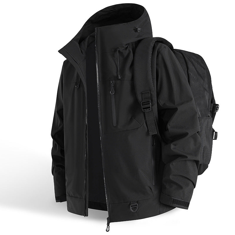 Wasserdichte Outdoor-Sportjacke mit Kapuze
