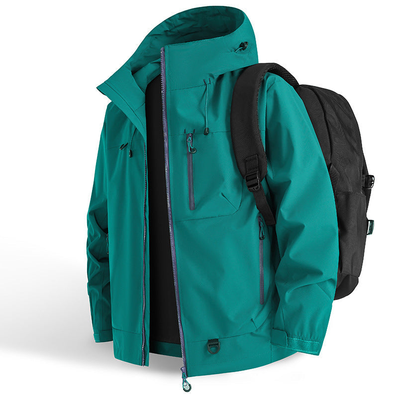 Wasserdichte Outdoor-Sportjacke mit Kapuze