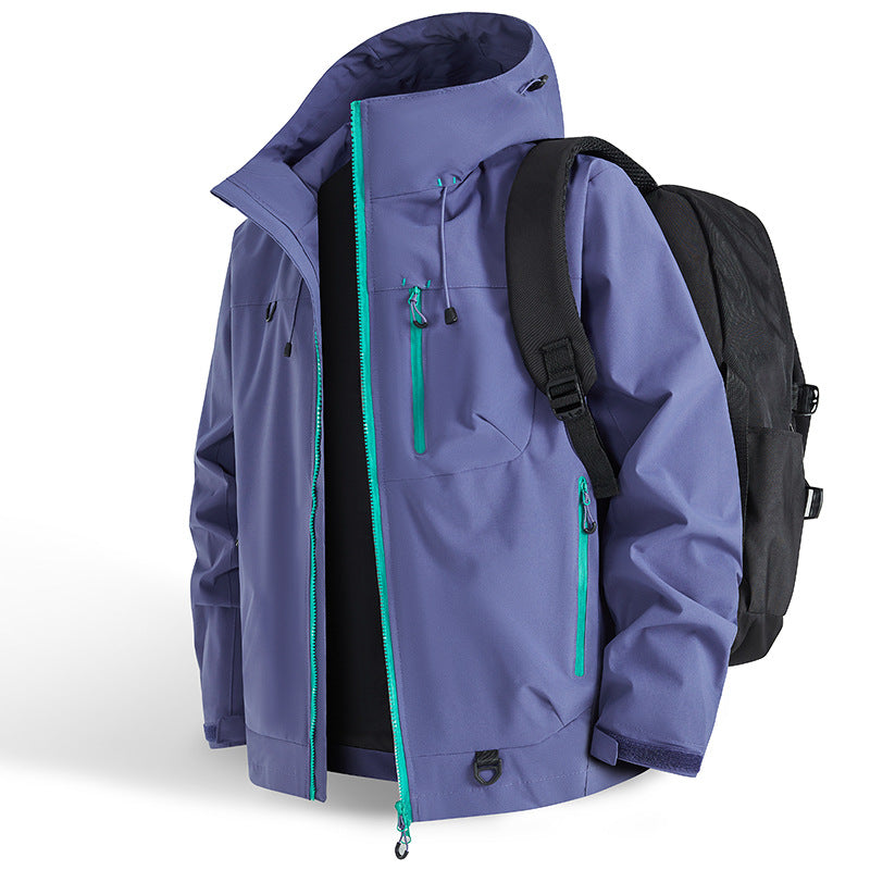 Wasserdichte Outdoor-Sportjacke mit Kapuze