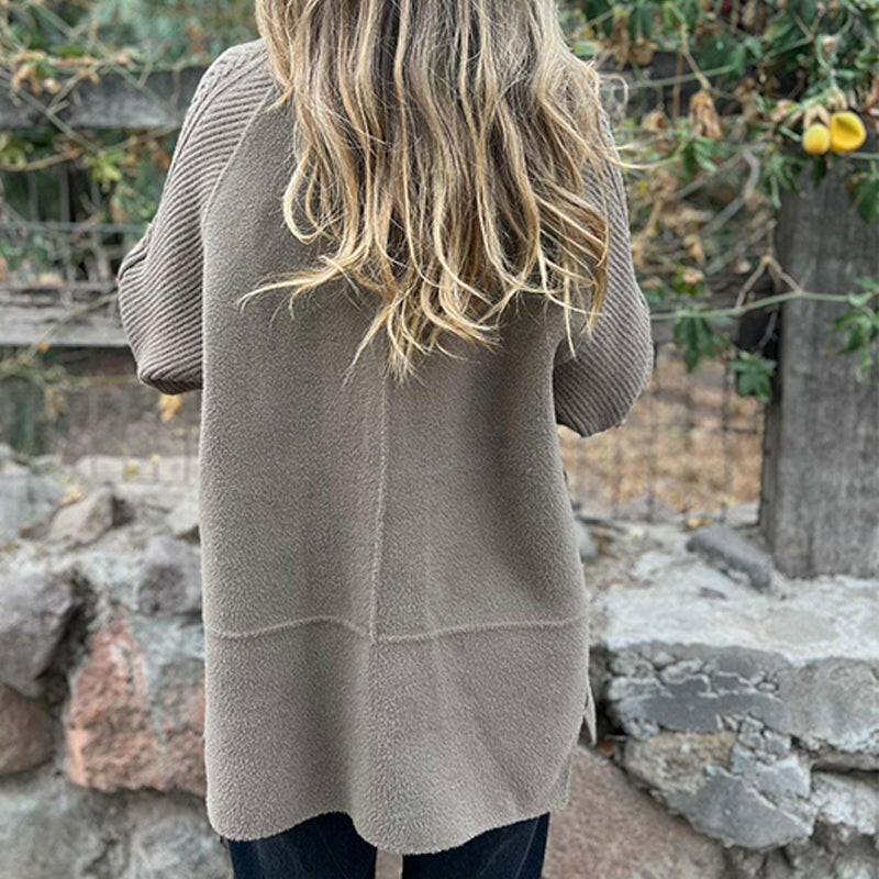 ❄️🍂 Neuer mittellanger Damenmantel mit doppelreihigem Reverskragen, gefertigt aus doppelseitigem Tweed.