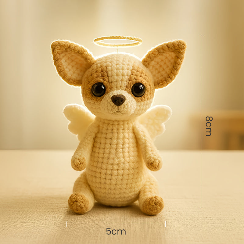 Zarte, gehäkelte Miniatur-Hunde-Andenken