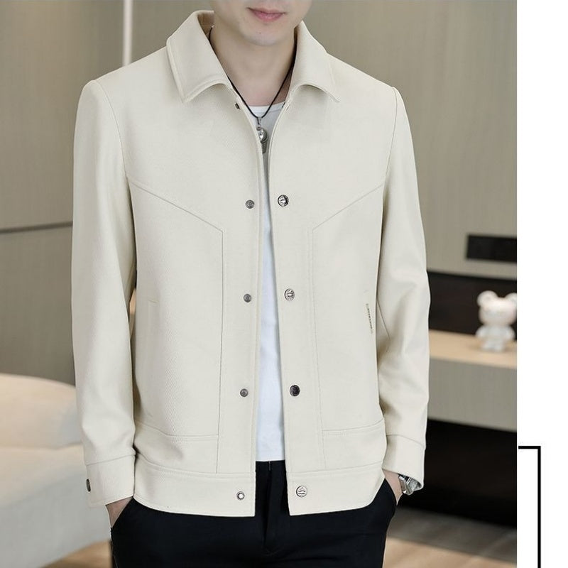 Lässige Herrenjacke mit Knopfleiste