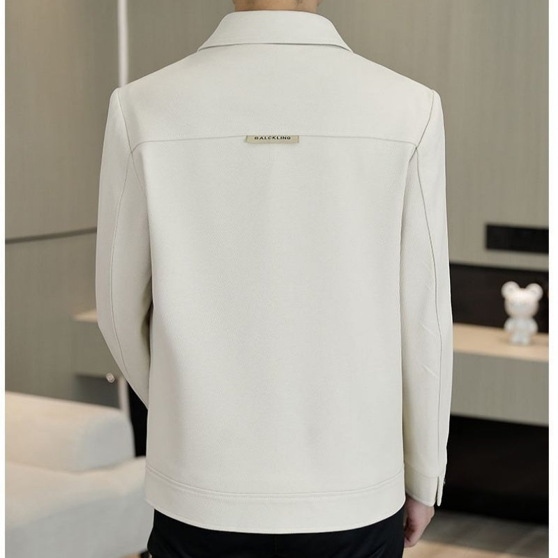 Lässige Herrenjacke mit Knopfleiste