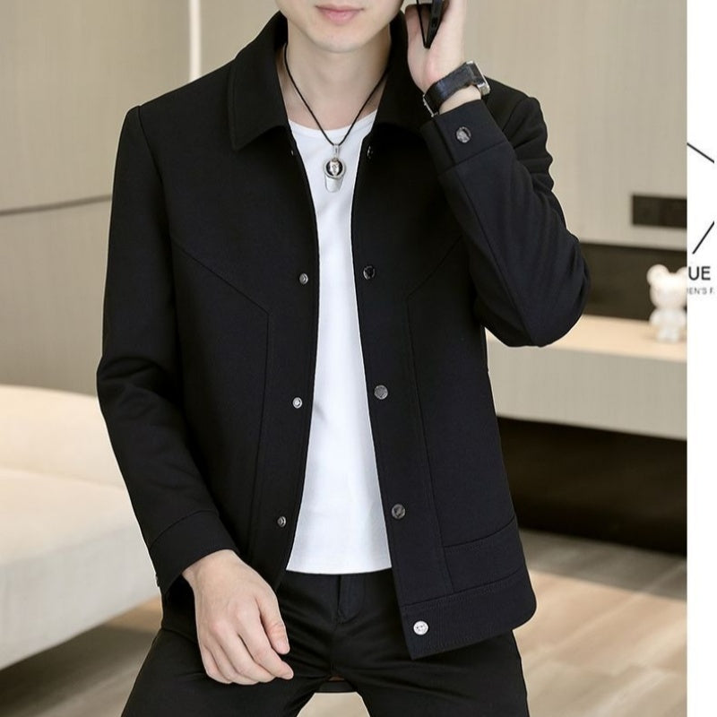 Lässige Herrenjacke mit Knopfleiste