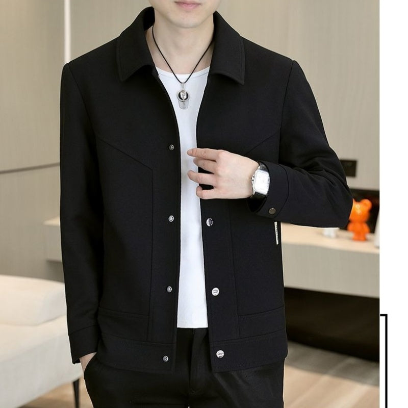 Lässige Herrenjacke mit Knopfleiste