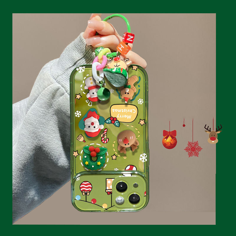 🎁Black Friday Sale - Zeitlich begrenzt 49% RABATT 🎀Weihnachtsbaum-Anhänger-Flip-Spiegel-Schutzhülle Hülle für iPhone🎅