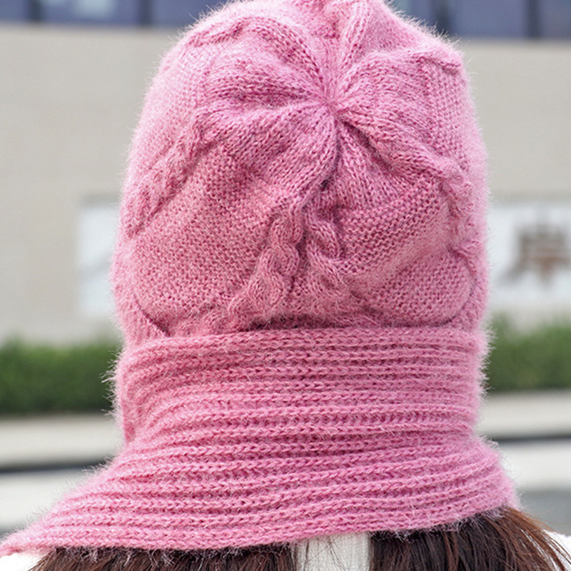 All-in-One-Strickmütze und Schal