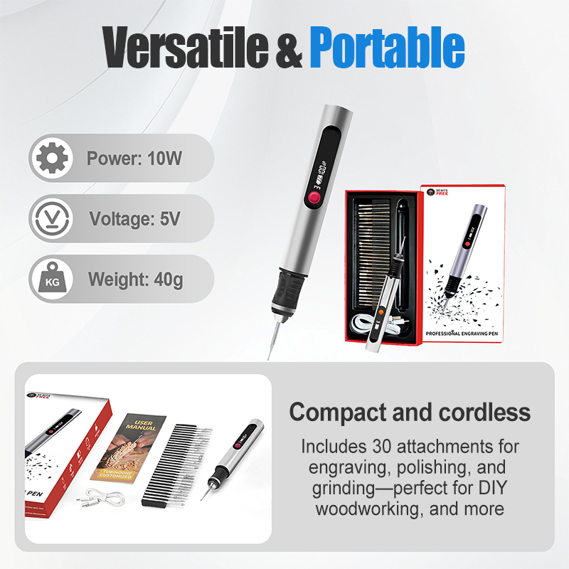 ⚡ Elektrisches Gravurstift-Set – Verwandle jede Idee sofort in Kunst!
