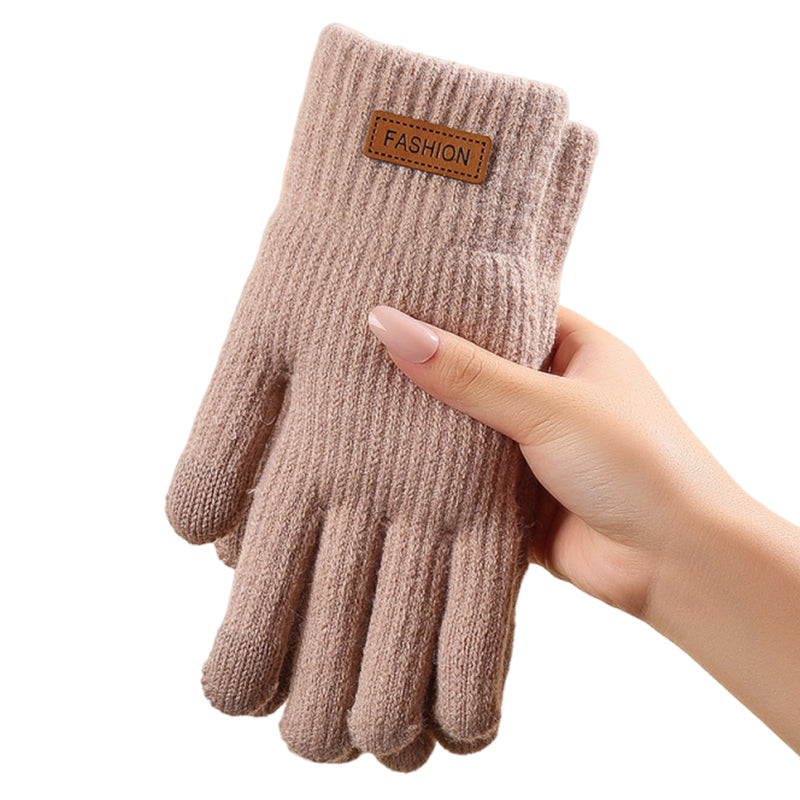 Warme Thermo-Strickhandschuhe mit Touchscreen-Funktion