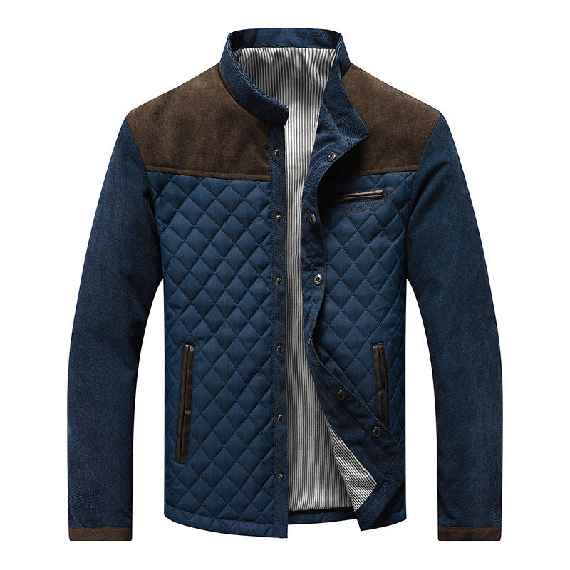 Gesteppte Herrenjacke mit Stehkragen