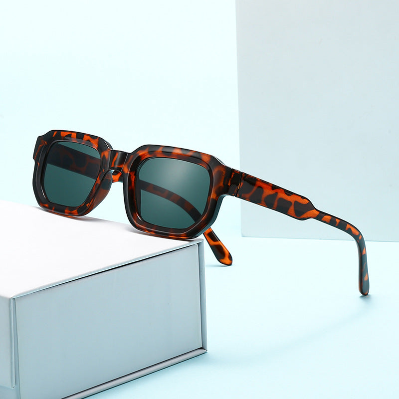 Unisex Sonnenbrille mit dickem quadratischem Rahmen