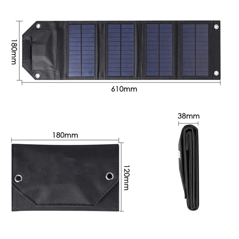 Tragbares, faltbares Solarpanel-Ladegerät