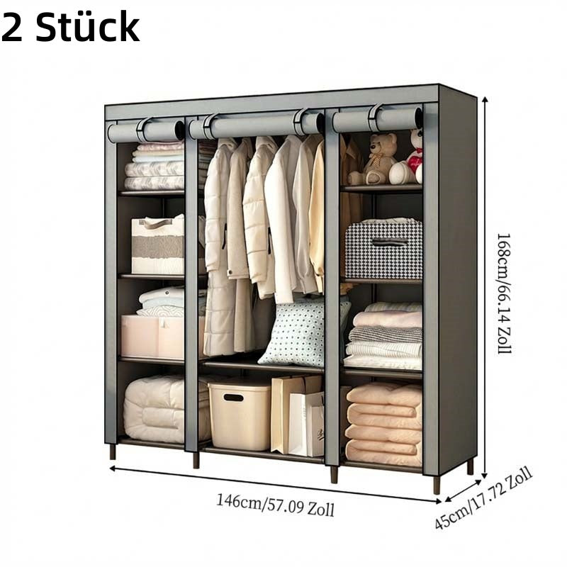 đ 50% RABATT! đ Kleiderschrank aus Vliesstoff â Einfache Montage, leicht & vielseitig â Perfekt fĂŒr zusĂ€tzlichen Stauraum in jedem Raum âš