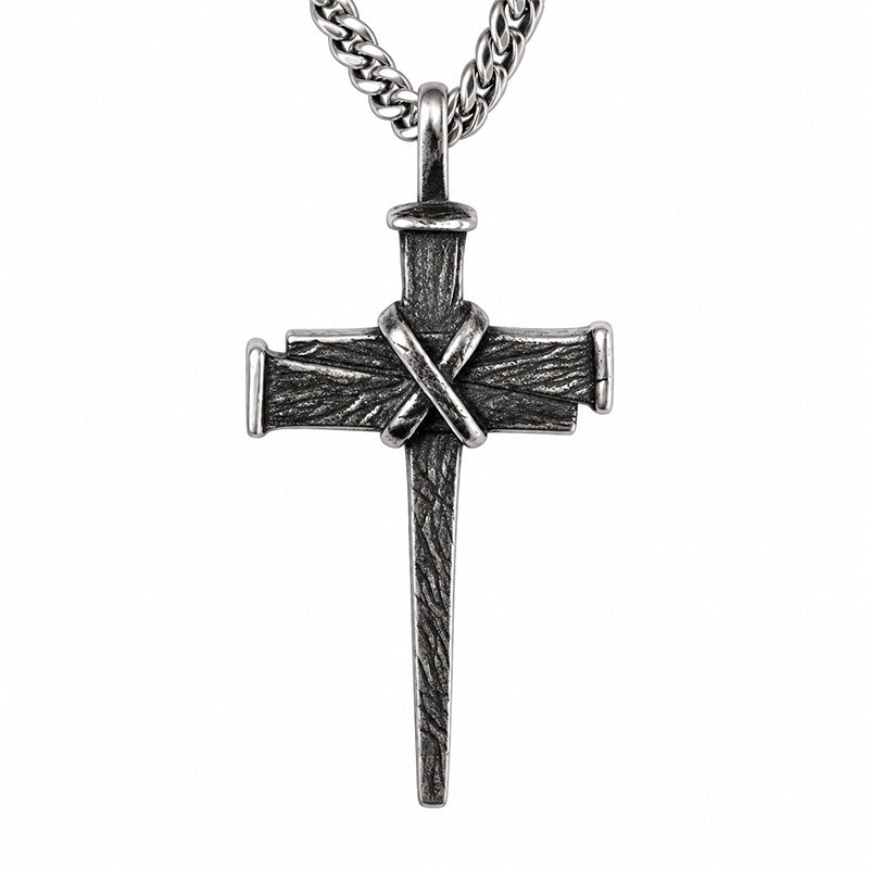 đ˘đ˘50% RABATT !!â°Herren Vintage Nagel-Kreuz-Anhänger Halskette