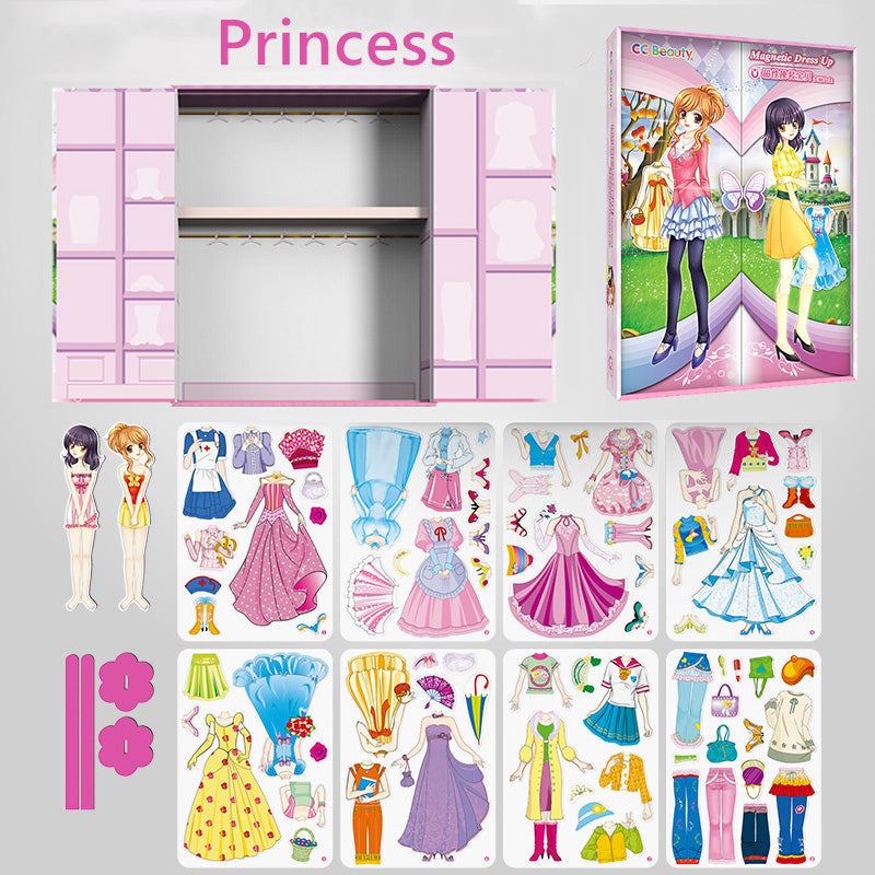 (🎁2023-Weihnachts-Hot-Sale🎁)Magnetische Prinzessin Dress Up Papierpuppe